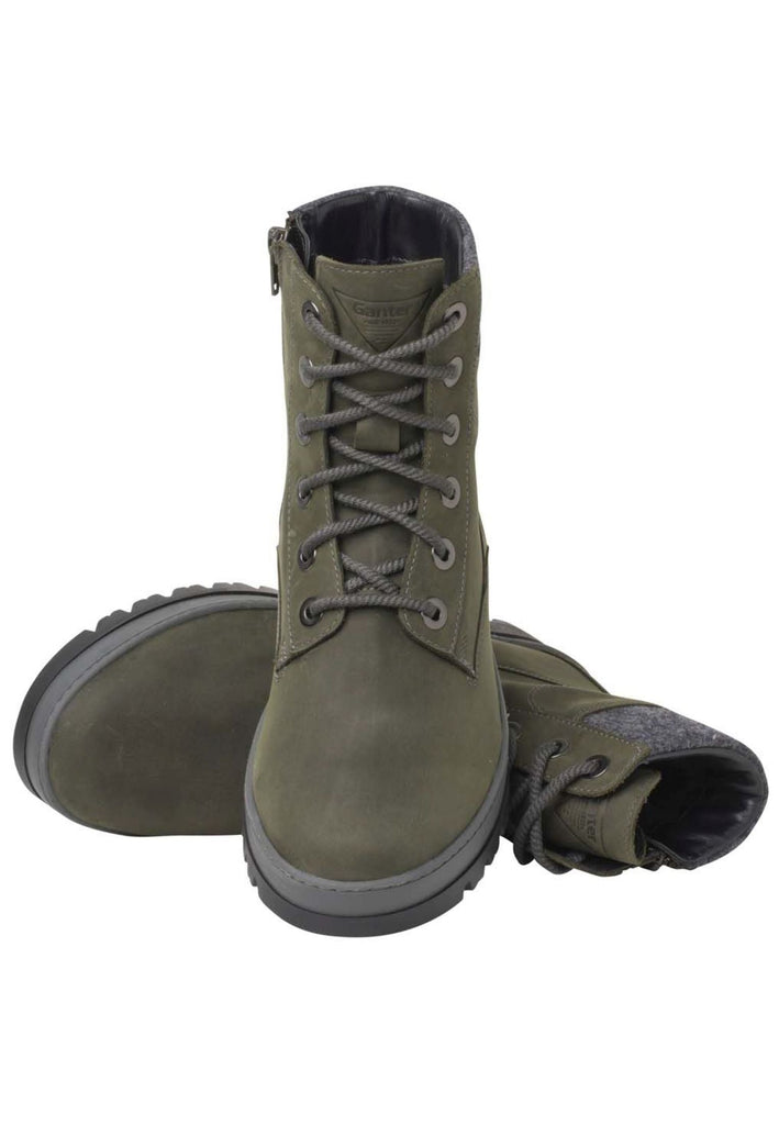 Ganter Stiefelette Leder/Textil Olive Warmfutter