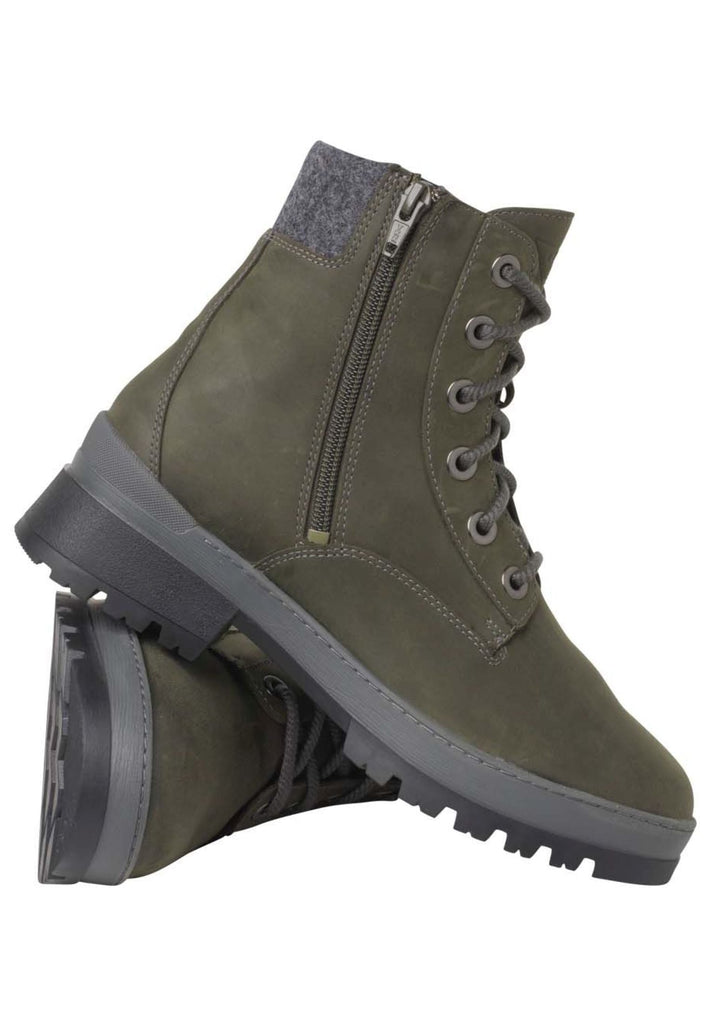 Ganter Stiefelette Leder/Textil Olive Warmfutter