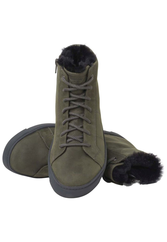 Ganter Stiefelette Nubukleder Olive Warmfutter