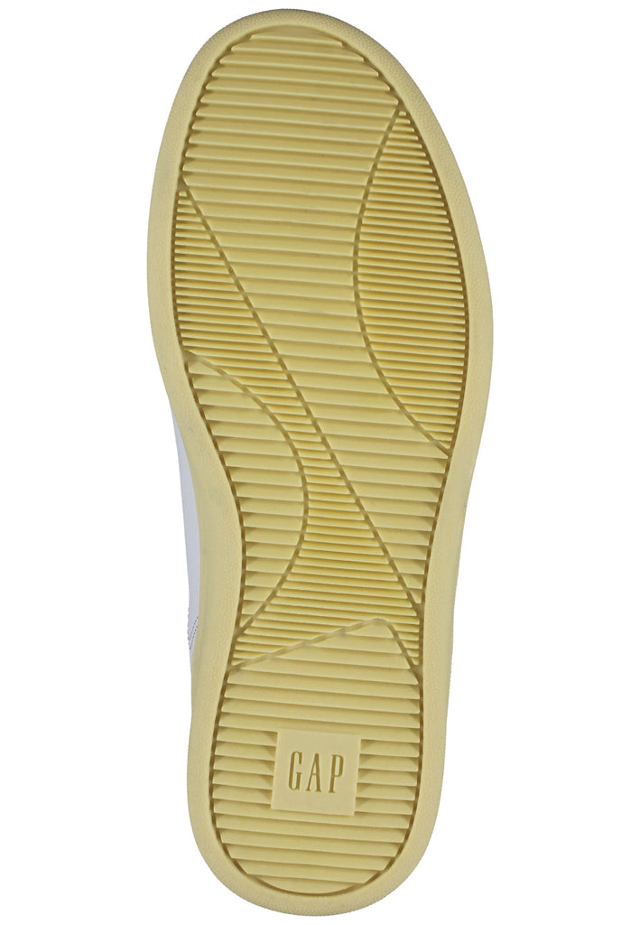 GAP Sneaker Lederimitat Weiß/Gelb