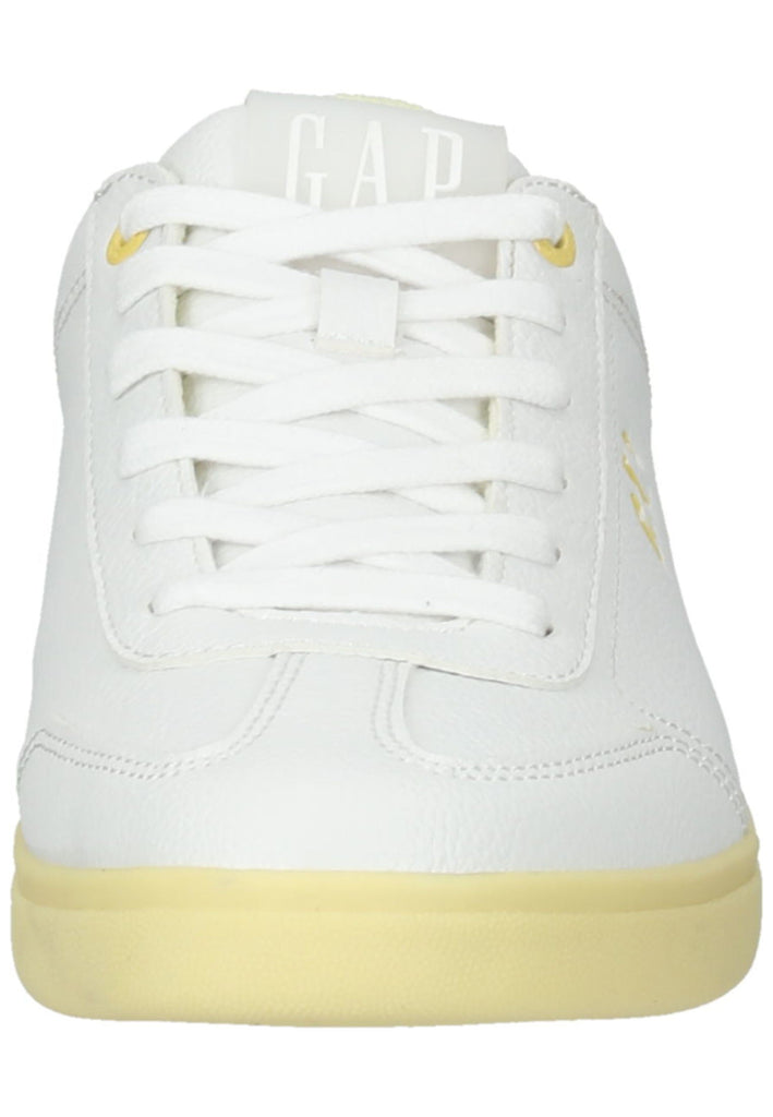 GAP Sneaker Lederimitat Weiß/Gelb