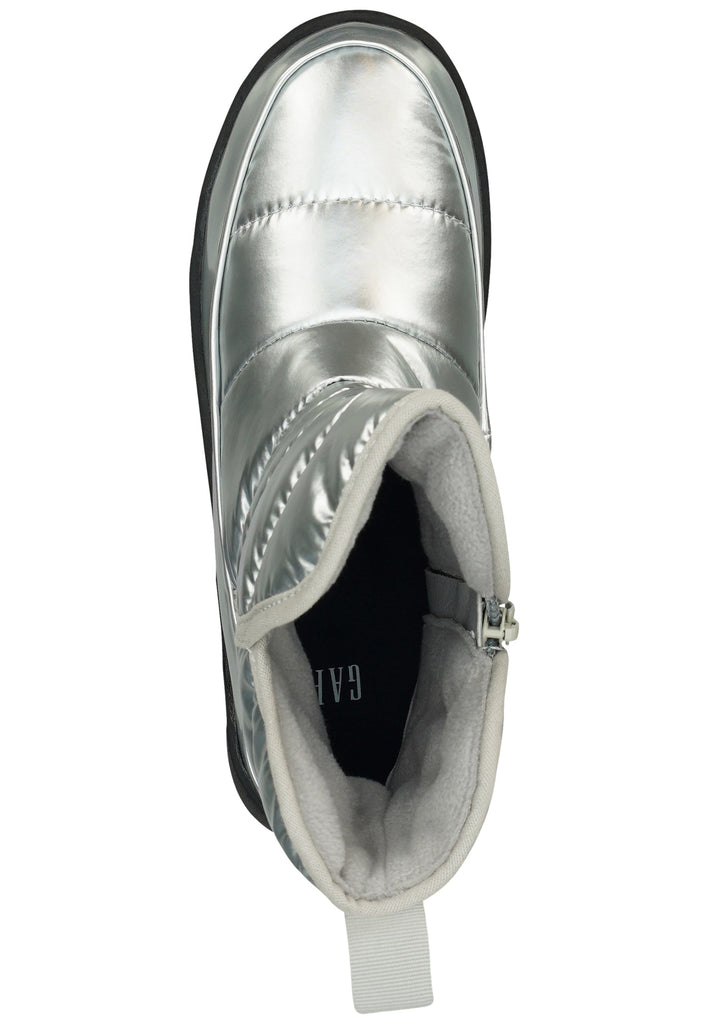 GAP Stiefelette Lederimitat/Textil Silber Warmfutter