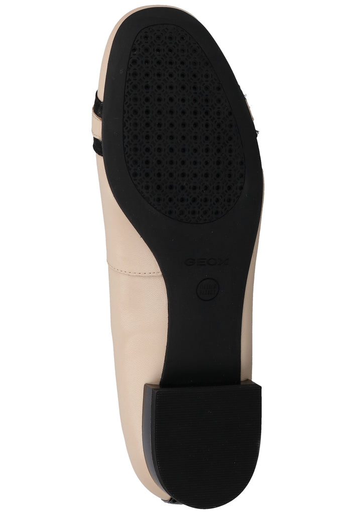 Geox Ballerinas Leder/Synthetik Beige/Schwarz