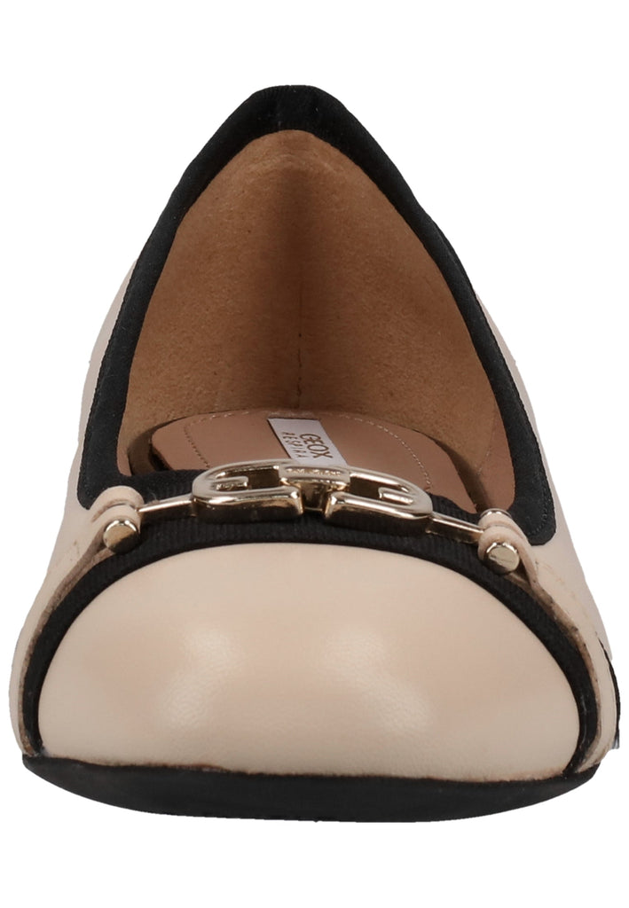 Geox Ballerinas Leder/Synthetik Beige/Schwarz