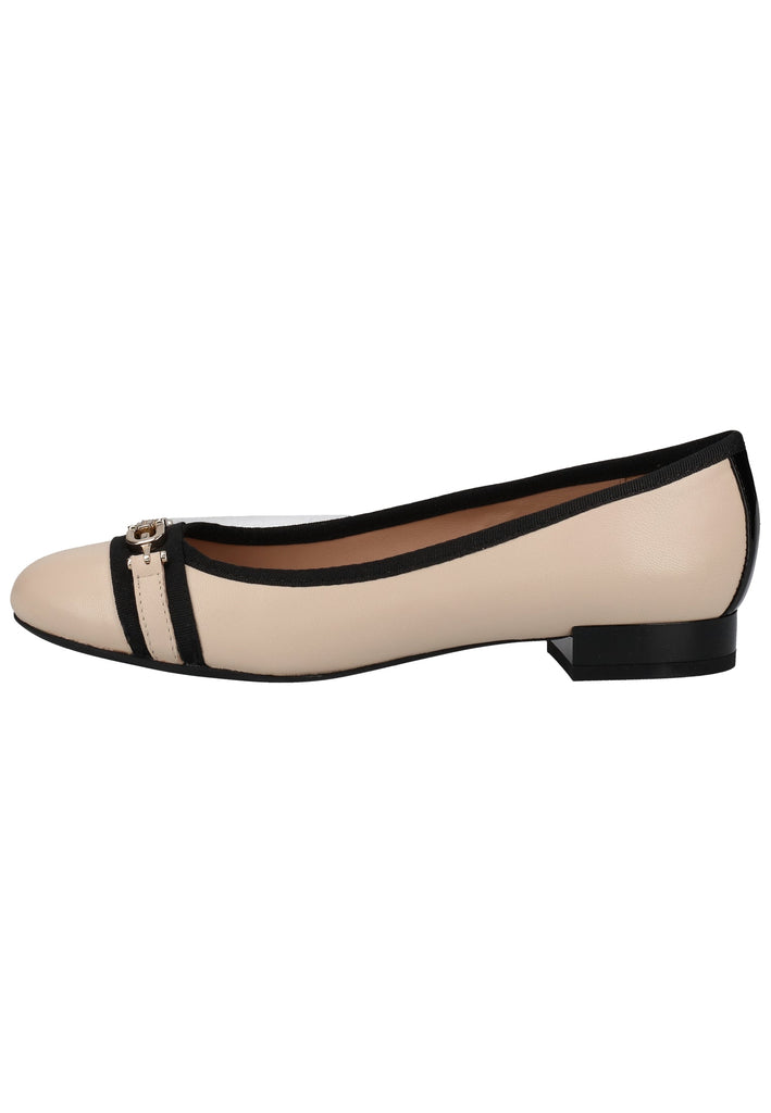 Geox Ballerinas Leder/Synthetik Beige/Schwarz