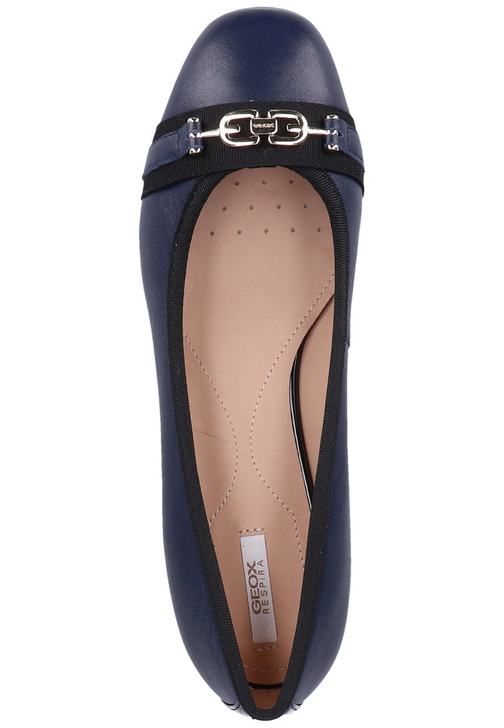 Geox Ballerinas Leder/Synthetik Blau/Schwarz