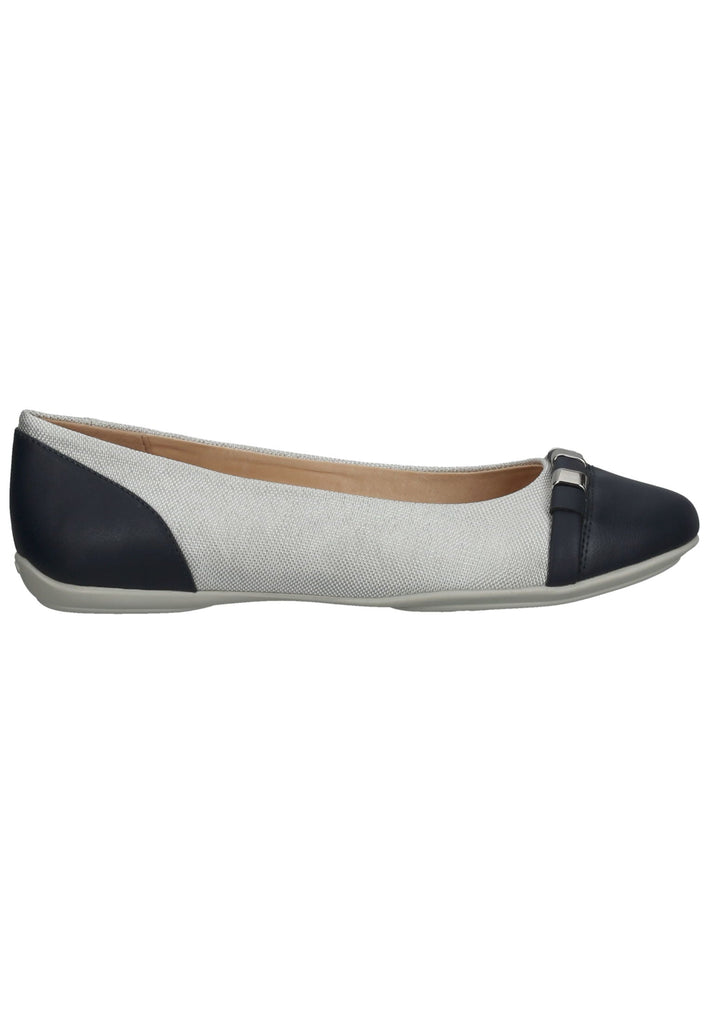 Geox Ballerinas Lederimitat/Textil Silber/Blau