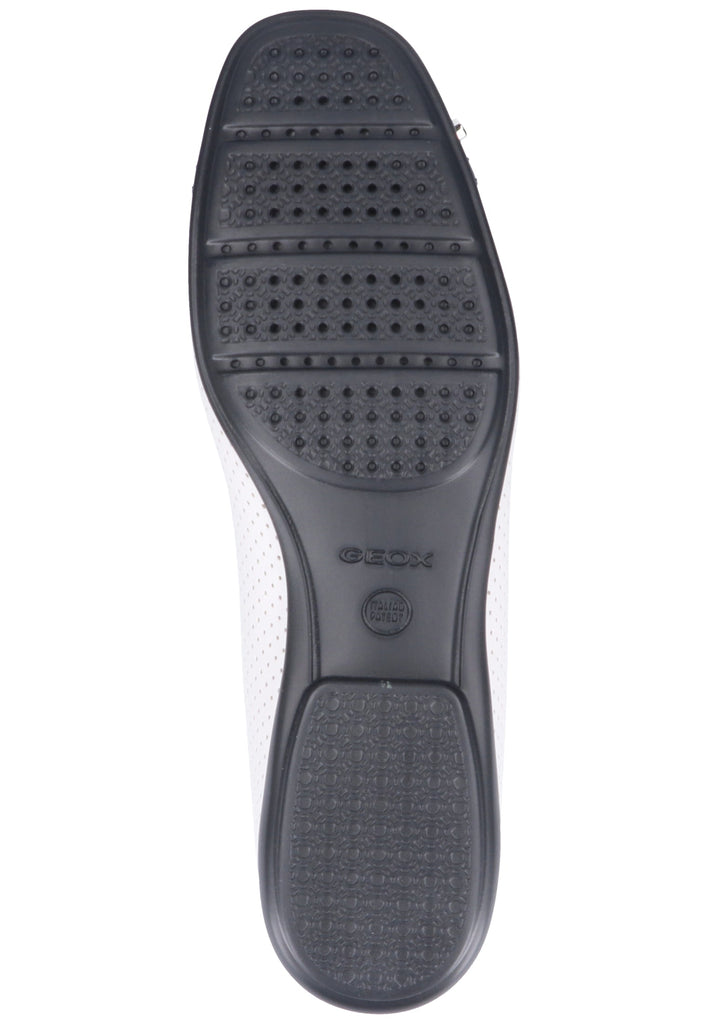 Geox Ballerinas Lederimitat Weiß/Blau