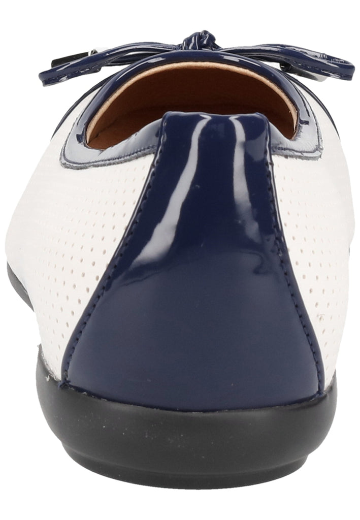 Geox Ballerinas Lederimitat Weiß/Blau