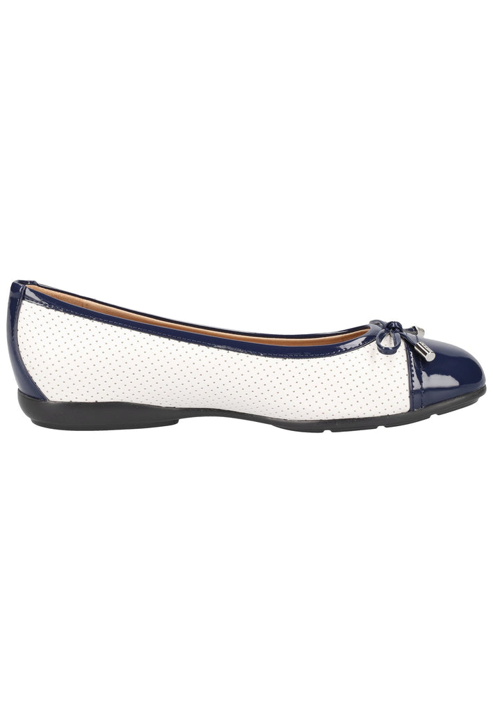 Geox Ballerinas Lederimitat Weiß/Blau