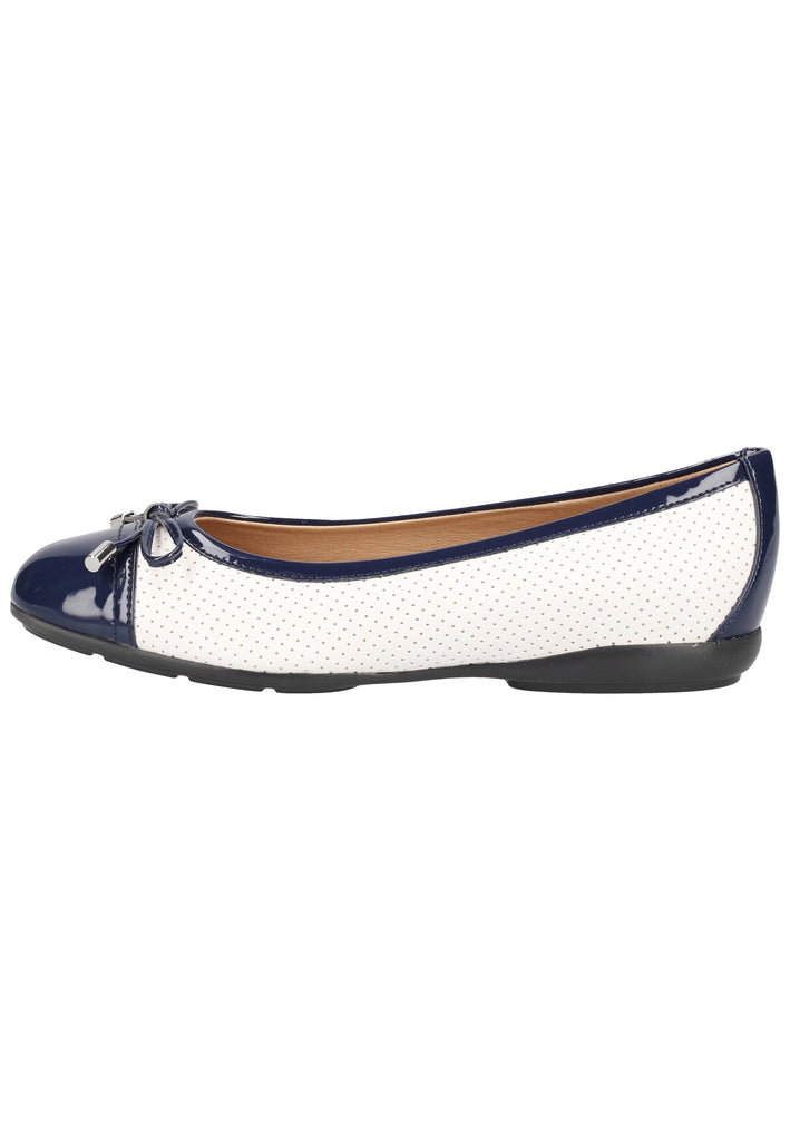 Geox Ballerinas Lederimitat Weiß/Blau