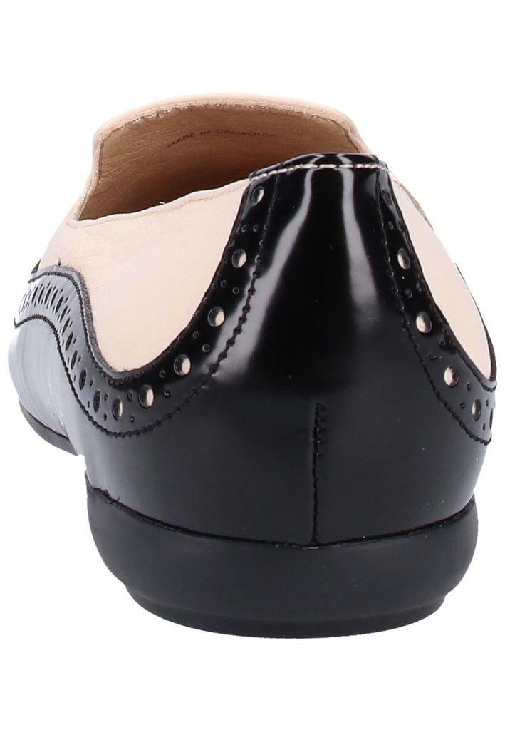 Geox Ballerinas Nappaleder Schwarz/Beige