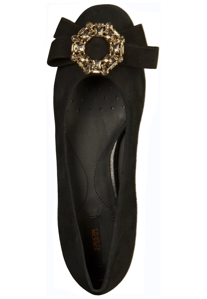 Geox Ballerinas Veloursleder Schwarz