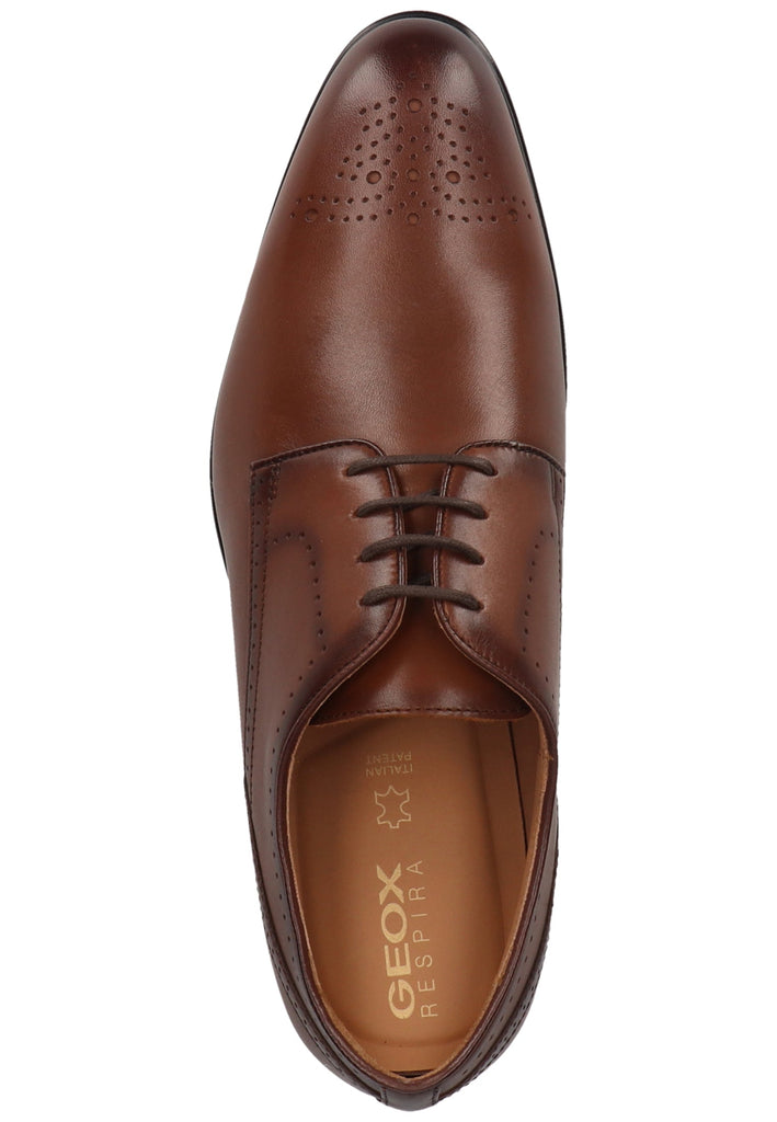 Geox Businessschuhe Glattleder Cognac