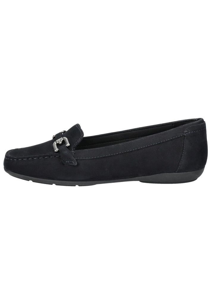Halbschuhe Geox Mokassin Nubukleder Dunkelblau