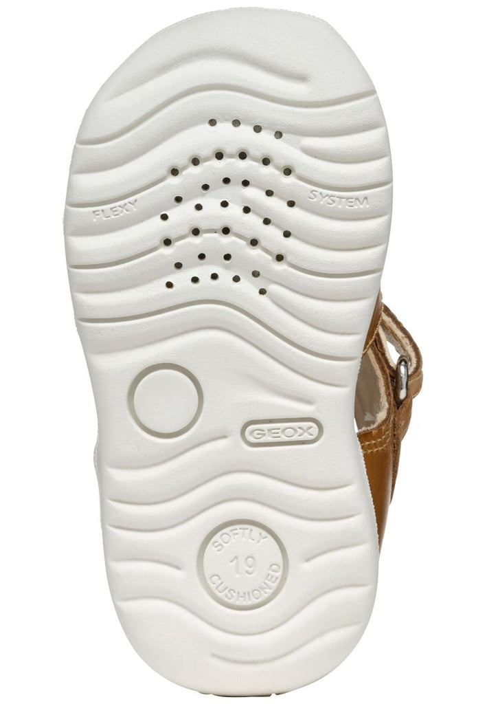 Geox Halbschuhe Leder/Synthetik Braun/Weiß