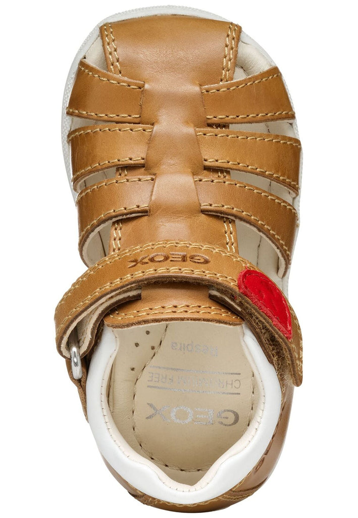 Geox Halbschuhe Leder/Synthetik Braun/Weiß