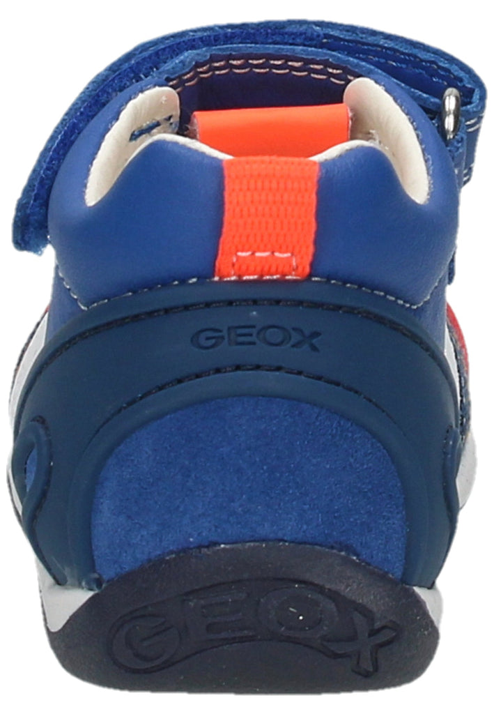 Geox Halbschuhe Leder/Textil Blau/Orange