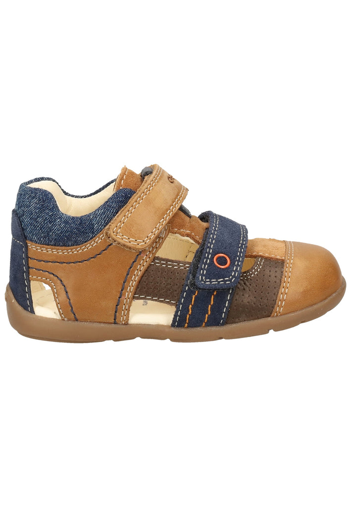 Geox Halbschuhe Leder/Textil Caramel