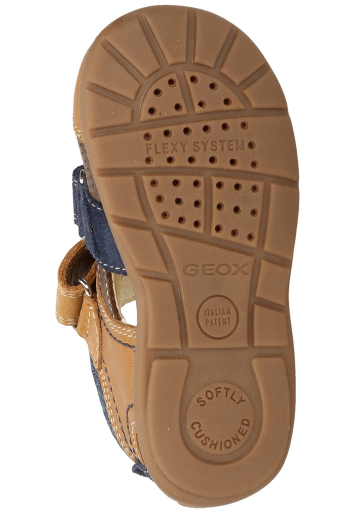 Geox Halbschuhe Leder/Textil Caramel