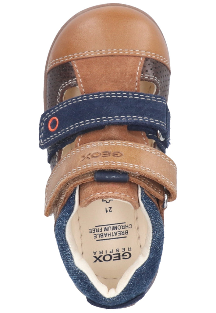 Geox Halbschuhe Leder/Textil Caramel