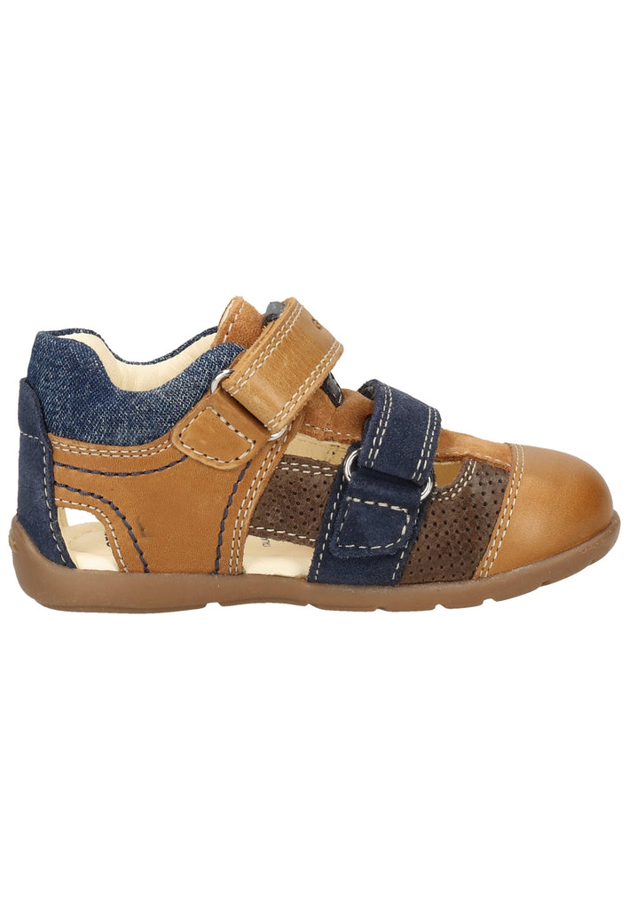 Geox Halbschuhe Leder/Textil Caramel