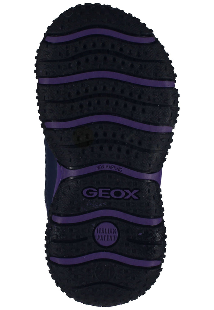 Geox Halbschuhe Lederimitat/Textil Navy/Lila