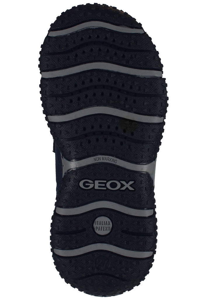 Geox Halbschuhe Lederimitat/Textil Navy/Orange