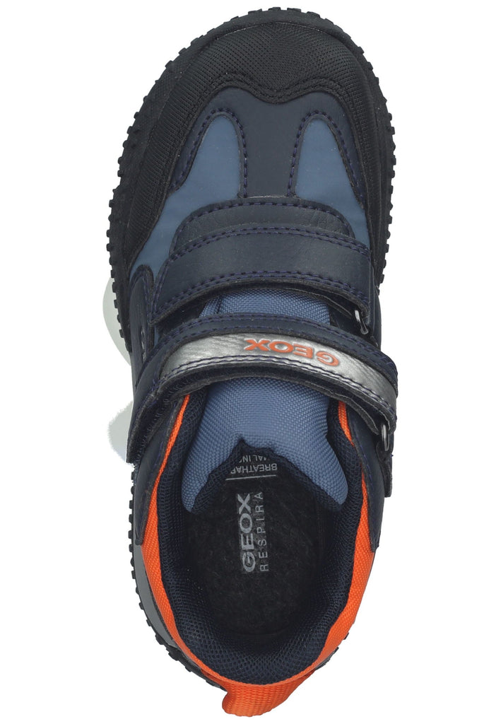 Geox Halbschuhe Lederimitat/Textil Navy/Orange