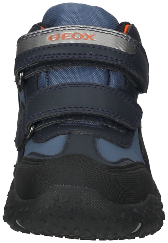Geox Halbschuhe Lederimitat/Textil Navy/Orange