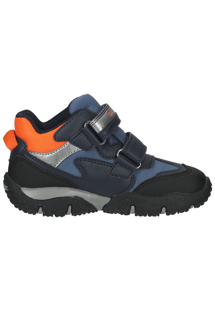Geox Halbschuhe Lederimitat/Textil Navy/Orange