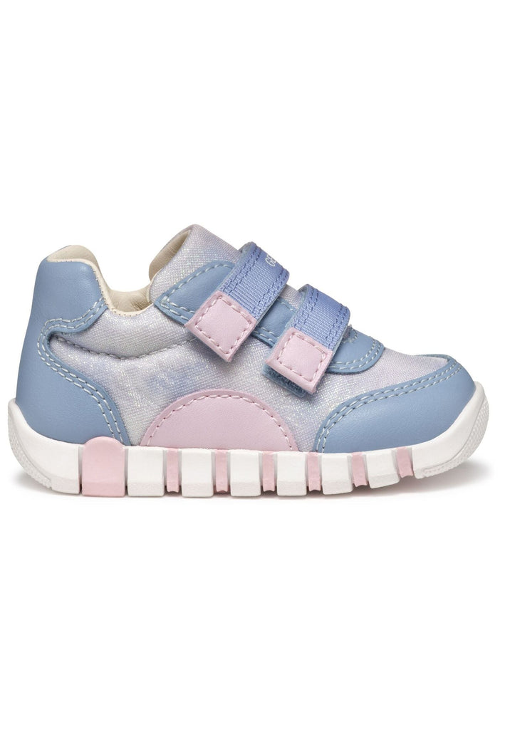 Geox Halbschuhe Lederimitat/Textil Rosa/Hellblau