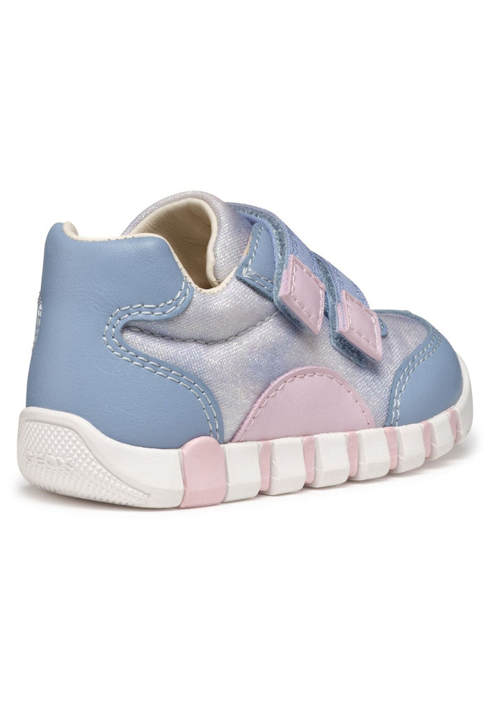 Geox Halbschuhe Lederimitat/Textil Rosa/Hellblau