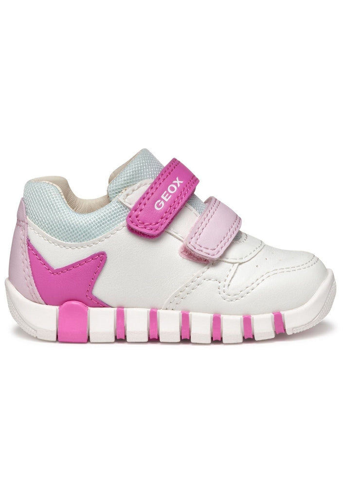 Geox Halbschuhe Lederimitat/Textil Weiß/Pink