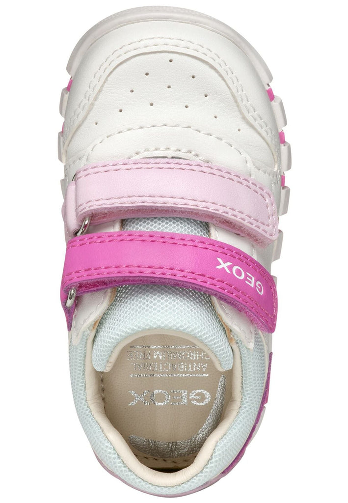 Geox Halbschuhe Lederimitat/Textil Weiß/Pink