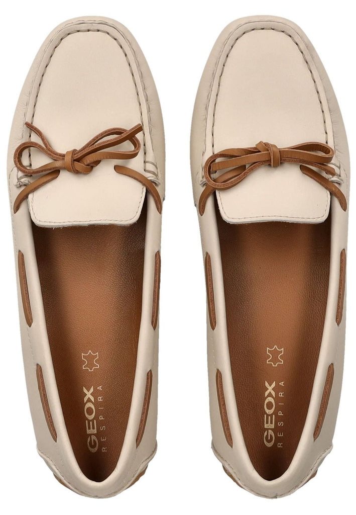 Geox Mokassin Leder Beige/Braun
