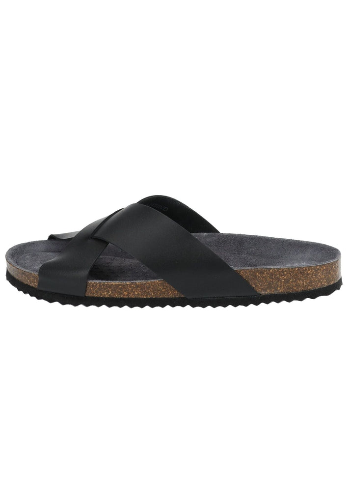 Geox Pantoletten Leder Schwarz
