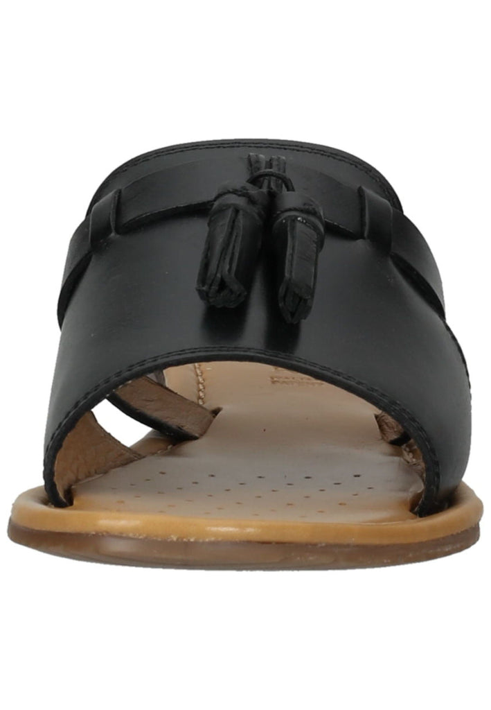 Geox Pantoletten Leder Schwarz