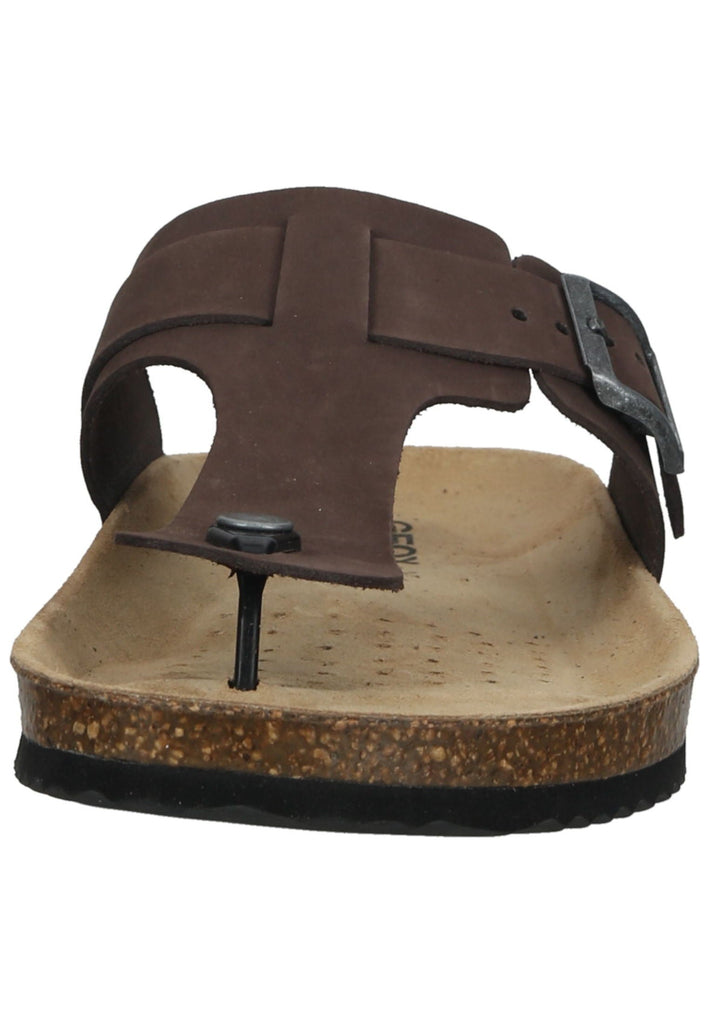 Geox Pantoletten Lederimitat Braun