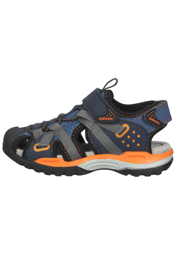 Sandalen Geox Sandalen Lederimitat/Mesh Blau/Orange