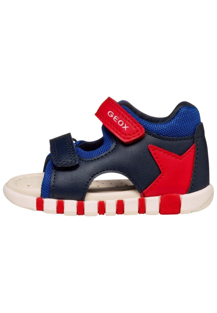 Sandalen Geox Sandalen Lederimitat/Textil Navy/Rot