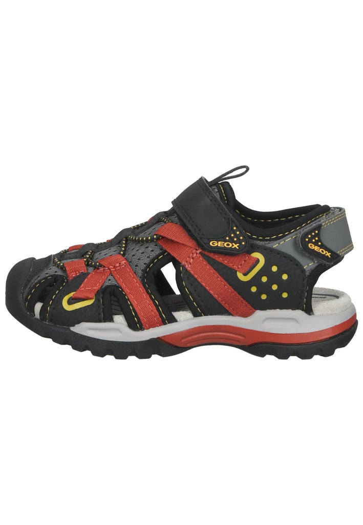 Sandalen Geox Sandalen Lederimitat/Textil Schwarz/Rot