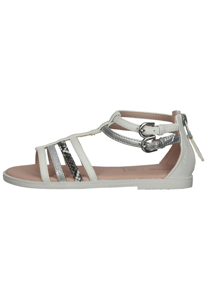 Sandalen Geox Sandalen Lederimitat Weiß/Silber