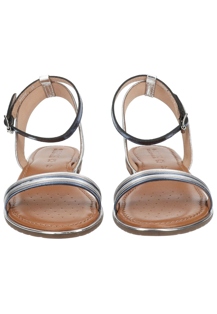 Geox Sandalen Leder Blau/Silber