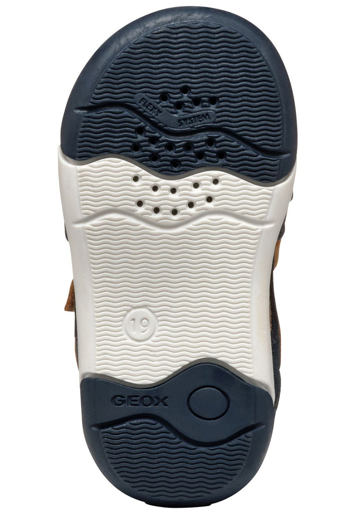 Geox Sandalen Leder/Synthetik Blau/Braun