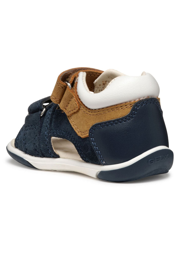 Geox Sandalen Leder/Synthetik Blau/Braun