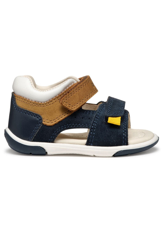 Geox Sandalen Leder/Synthetik Blau/Braun