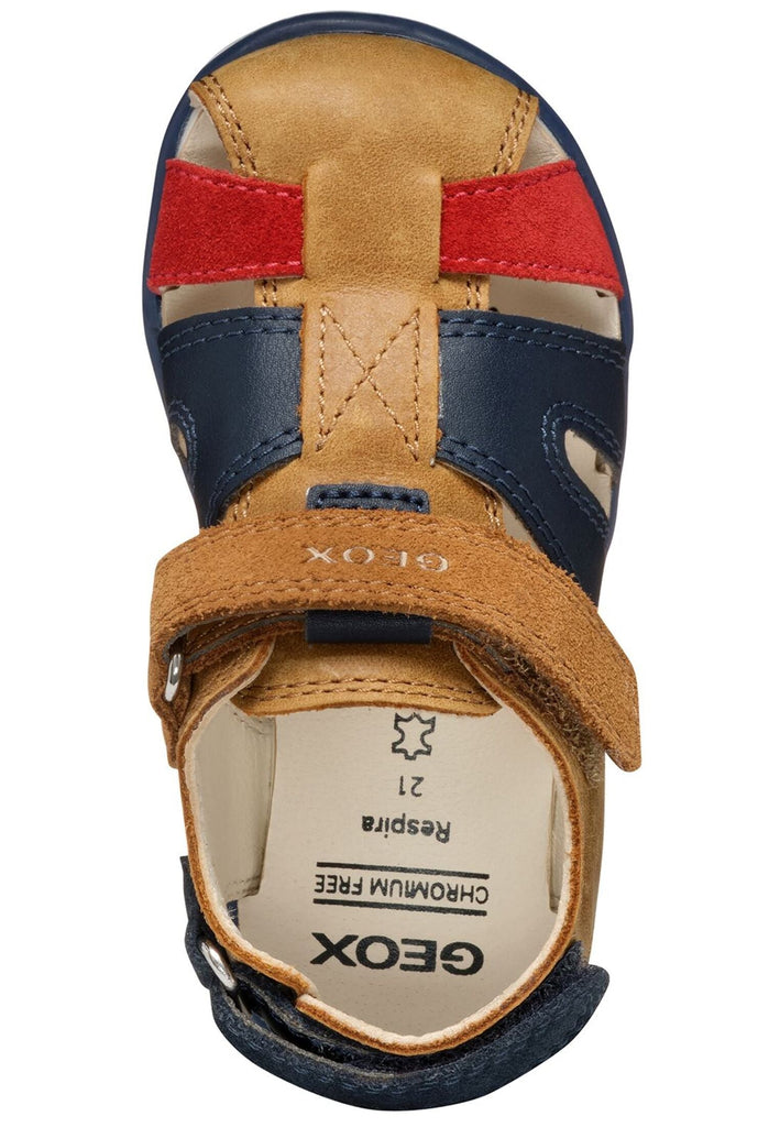 Geox Sandalen Leder/Synthetik Braun/Rot