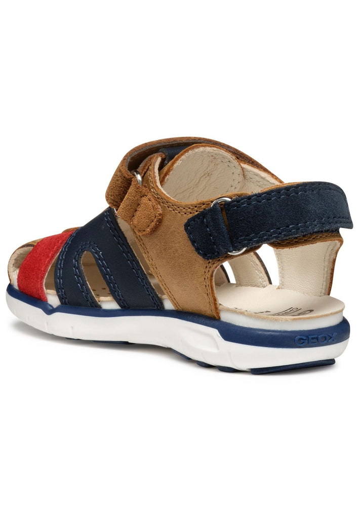 Geox Sandalen Leder/Synthetik Braun/Rot