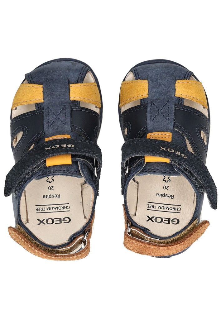 Geox Sandalen Leder/Synthetik Navy/Gelb